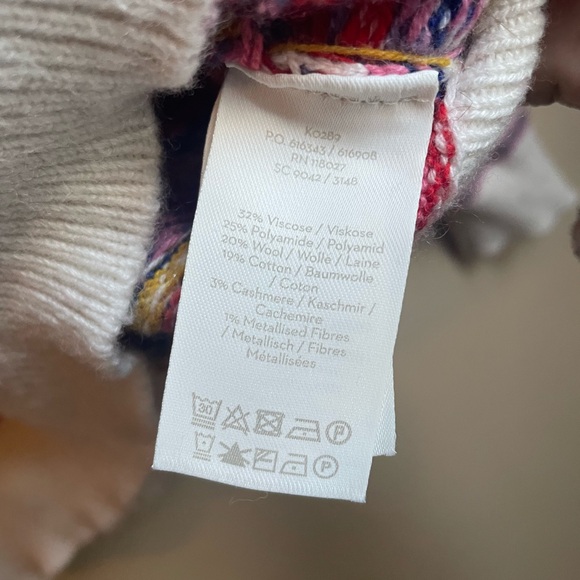 Boden wool and cashmere blend colorful artsy sweater in size XL - Picture 6 of 9